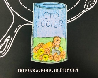 Ecto Cooler hand drawn Fridge Magnets - perfect for office fridges and home, school The Bear