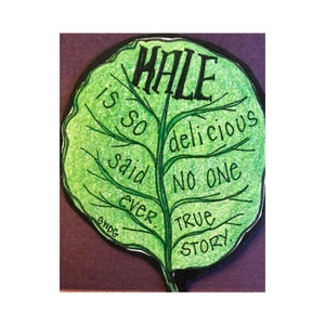 Funny Kale magnet, food theme Fridge Magnet- healthy food refrigerator Magnets - perfect for locker, teens, office fridges and home fridges