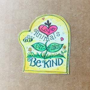 Vegan vegetable magnet, food theme refrigerator Magnets - perfect for locker, teens, office fridges and home for vegetarians and vegans