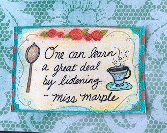 Miss Marple Quote Magnet – Agatha Christie TV Movie, Friends Gift