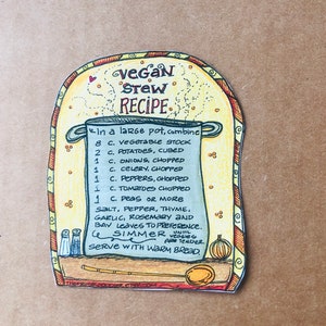 Vegan vegetable magnet, food theme refrigerator Magnets - perfect for locker, teens, office fridges and home for vegetarians and vegans