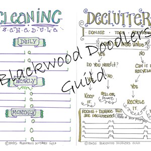 Cleaning and Decluttering spring cleaning, cleaning to do, organize Journal template -  ready to print, instant download for binder, journal