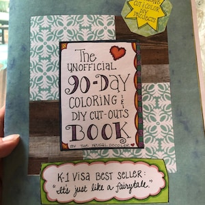 Libro para colorear de 90 días y bricolaje recorta las tarjetas de regalo y tarjetas de felicitación, además de un juego de emparejamiento de bonificación