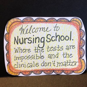 Funny Nursing School magnet Locker or Fridge Magnet- nurse refrigerator Magnets - perfect for locker, teens, office fridges and home