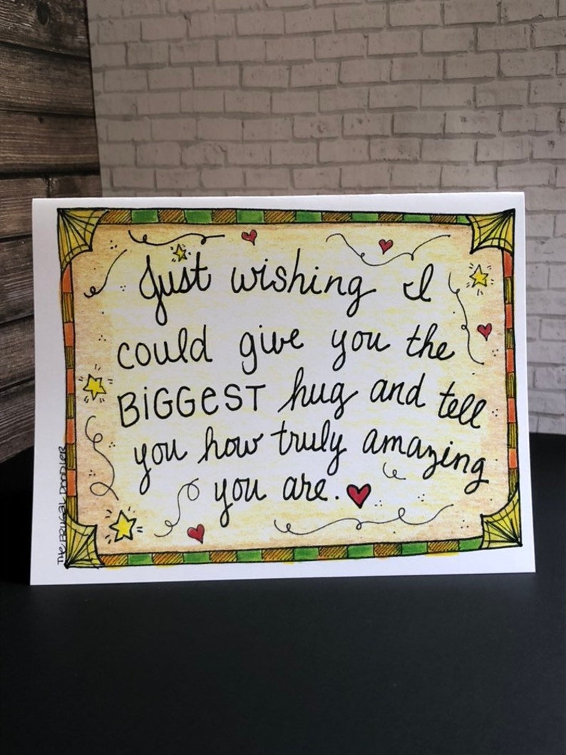 Cute Just Because Card and Inspiring We Hand Write Etsy UK