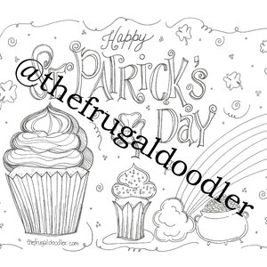St. Patrick&#39;s Day Adult Coloring Page - Ready to print. Kids coloring page, downloadable and ready to print