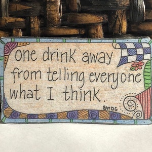 Funny Fridge Magnets. Drink Responsibly. Great gift for wine or vodka loving friends. Funny alcohol related refrigerator magnets