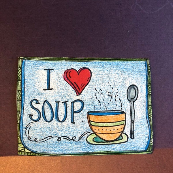 Soup people unite! Soup lover magnet, food theme Fridge Magnet- healthy food refrigerator Magnets -locker, teens, home & office fridges