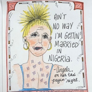 90 Día Angela Pre- Nigerian pegatina de la boda o imán nevera magnet- pegatina - perfecto para las neveras de oficina y el hogar, la escuela
