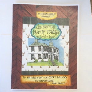 Libro de actividades de Fawlty Towers, crucigramas, libro de actividades, Basil Fawlty, ideas de regalo de Sybil Fawlty, Fawlty Towers
