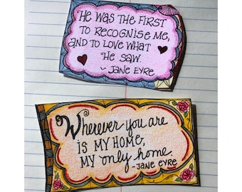 Jane Eyre Quote Fridge Magnets, Book Lover Gift