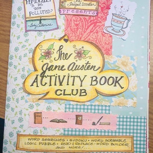 Unofficial Jane Austen Book Club Activity Book - Literature activity book Elizabeth Bennet, Emma, Darcy, Mansfield Park, Elinor, Marianne