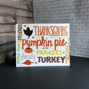 Happy Thanksgiving Card - wij schrijven uw bericht met de hand naar binnen en mailen het voor u. Waarom lege kaarten sturen? Voeg een van onze magneten toe aan uw kaart!