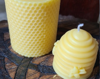 Beeswax 3D beehive and honeycomb candles