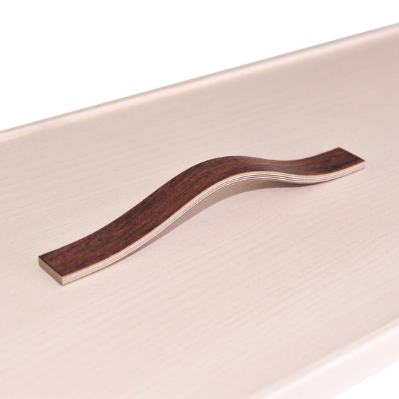 Modern Stylish Wooden Furniture Drawer Pulls Natural Rosewood Finish Highly Decorative Simplistic Handmade Handles
