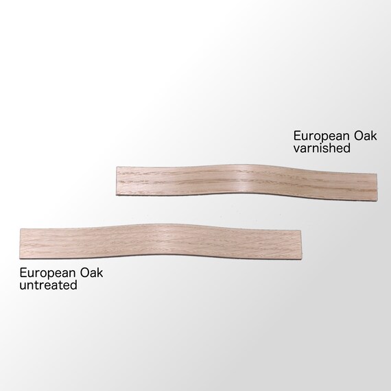 Modern Stylish Wooden Furniture Drawer Pulls Handles 2 Sizes 195 And 230 Mm Natural European Oak Finish