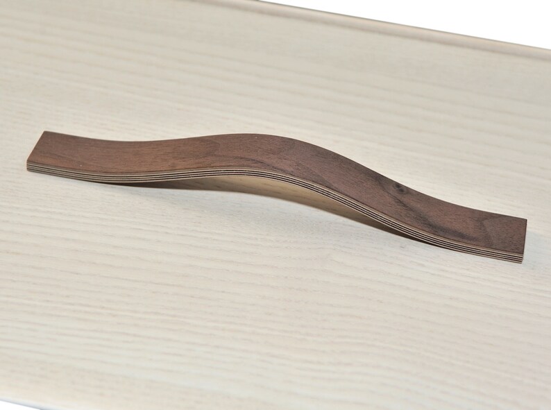 Modern stylish wooden furniture drawer pulls. Length 195mm. Etsy