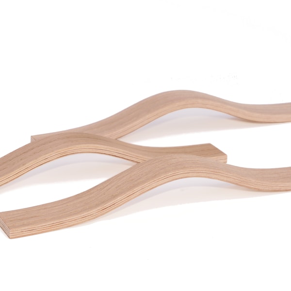 Wooden furniture drawer handles.  European Oak. 2 sizes 195 and 230 mm.