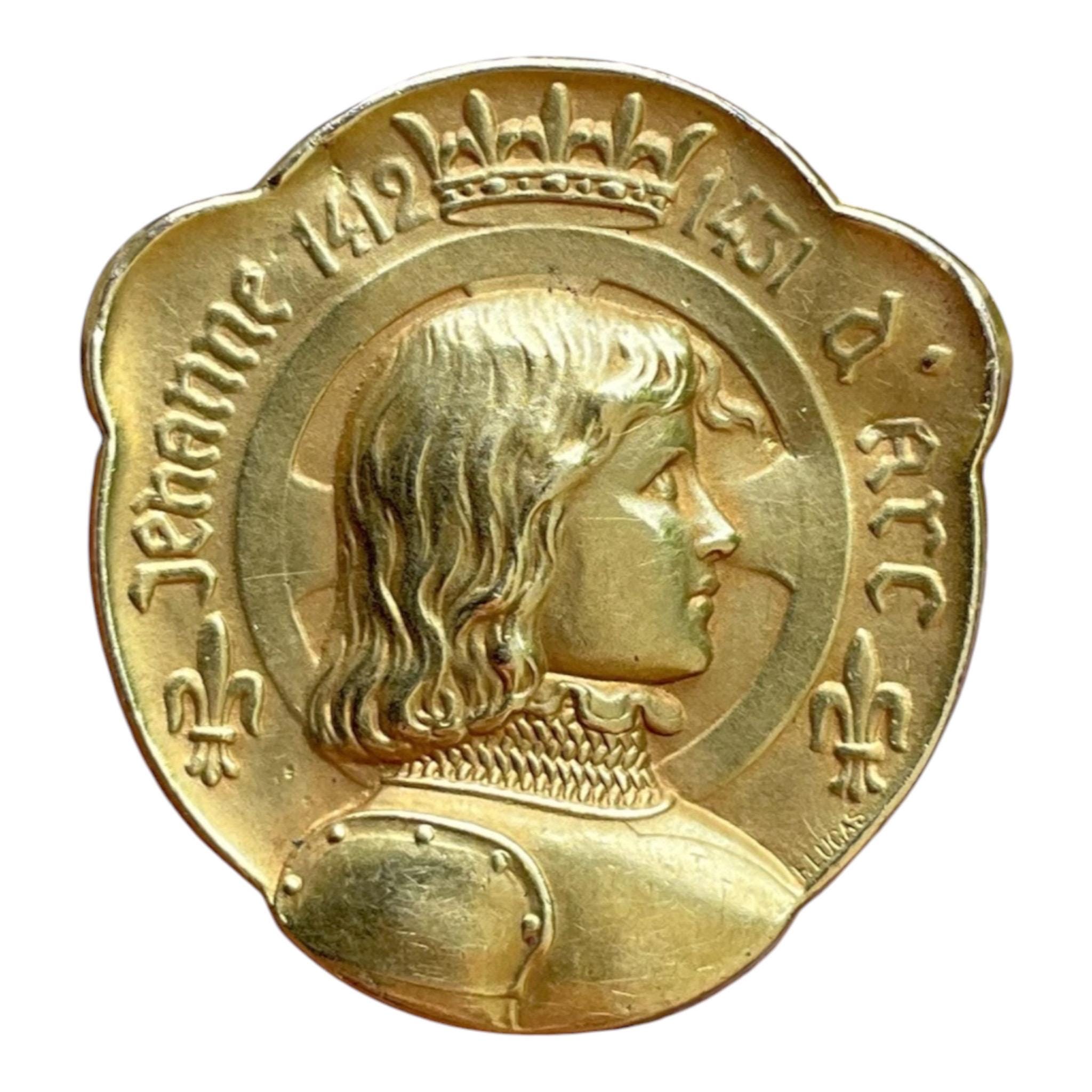 Art Nouveau French Oria Gold-filled Joan of Arc Pin Brooch - Etsy