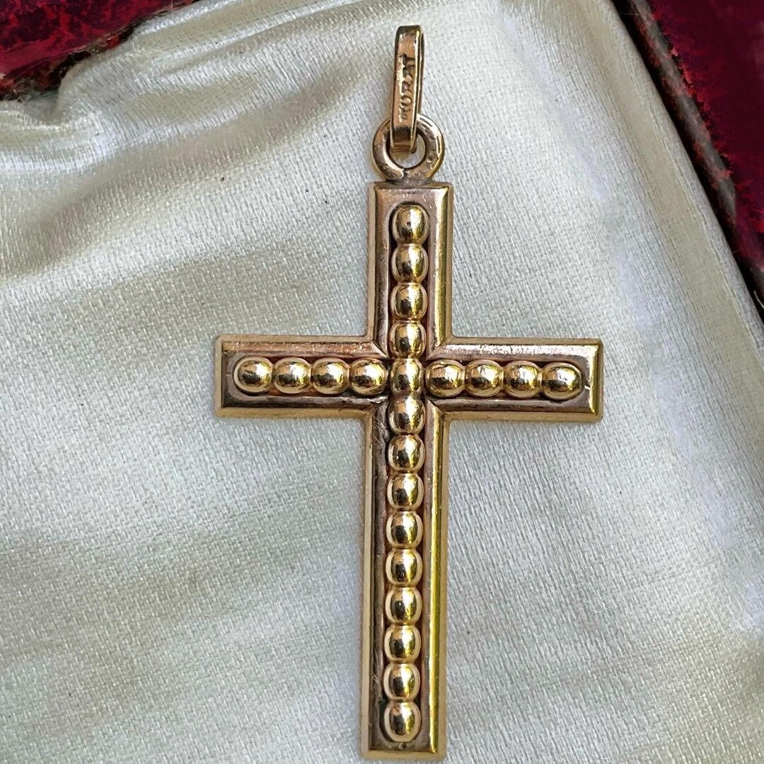 Pendentif Croix Ancien - Marque Murat - Réf. 220-48 - Fabriqué En France - Occasion
