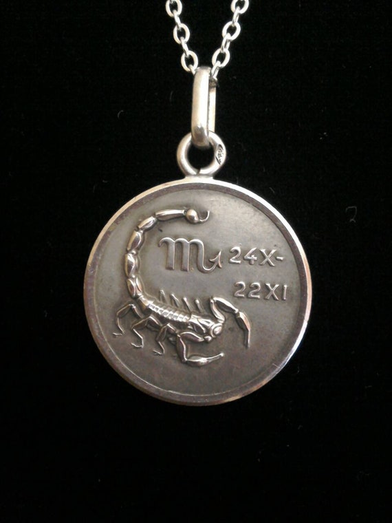 Scorpio Necklace, Zodiac pendant