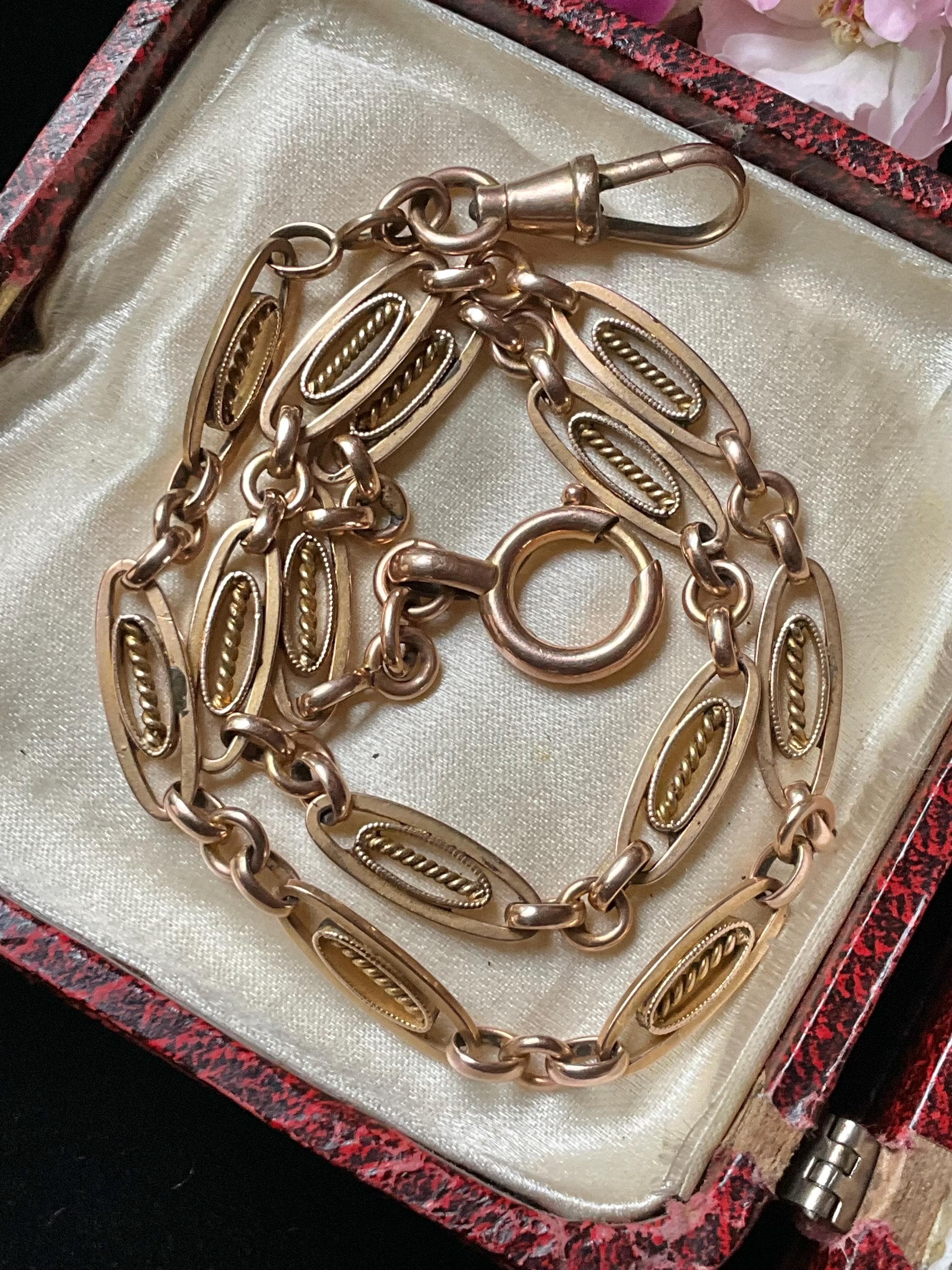 Antique 18k french gold chain - Etsy 日本