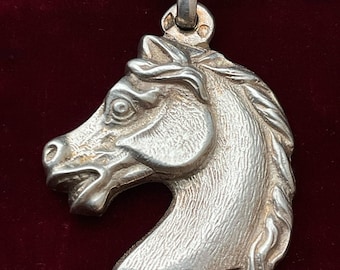 フランスアンティークシルバー馬の頭ペンダントチャーム - Etsy 日本