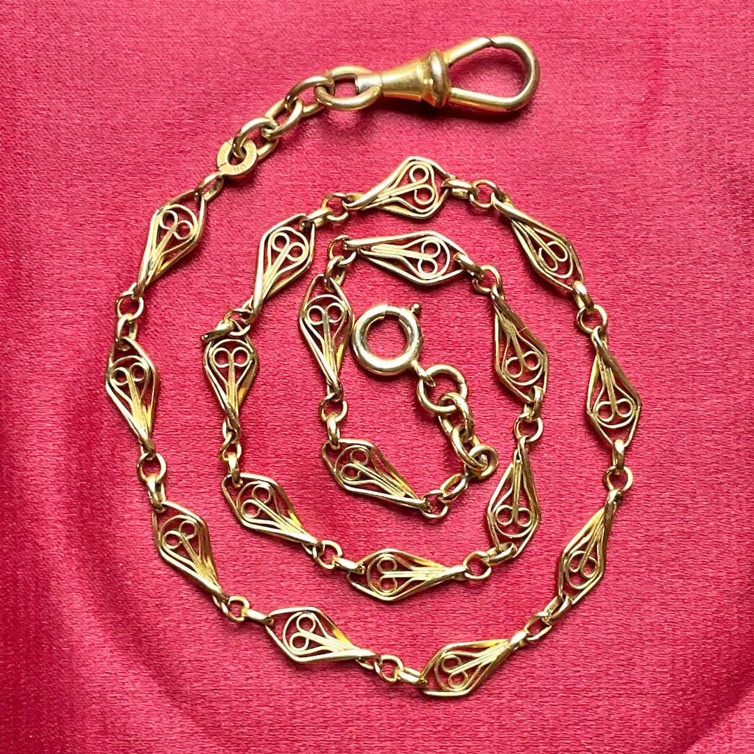 Napoleon XIX Ornate Pocket Watch Chain Signed Fix - Etsy