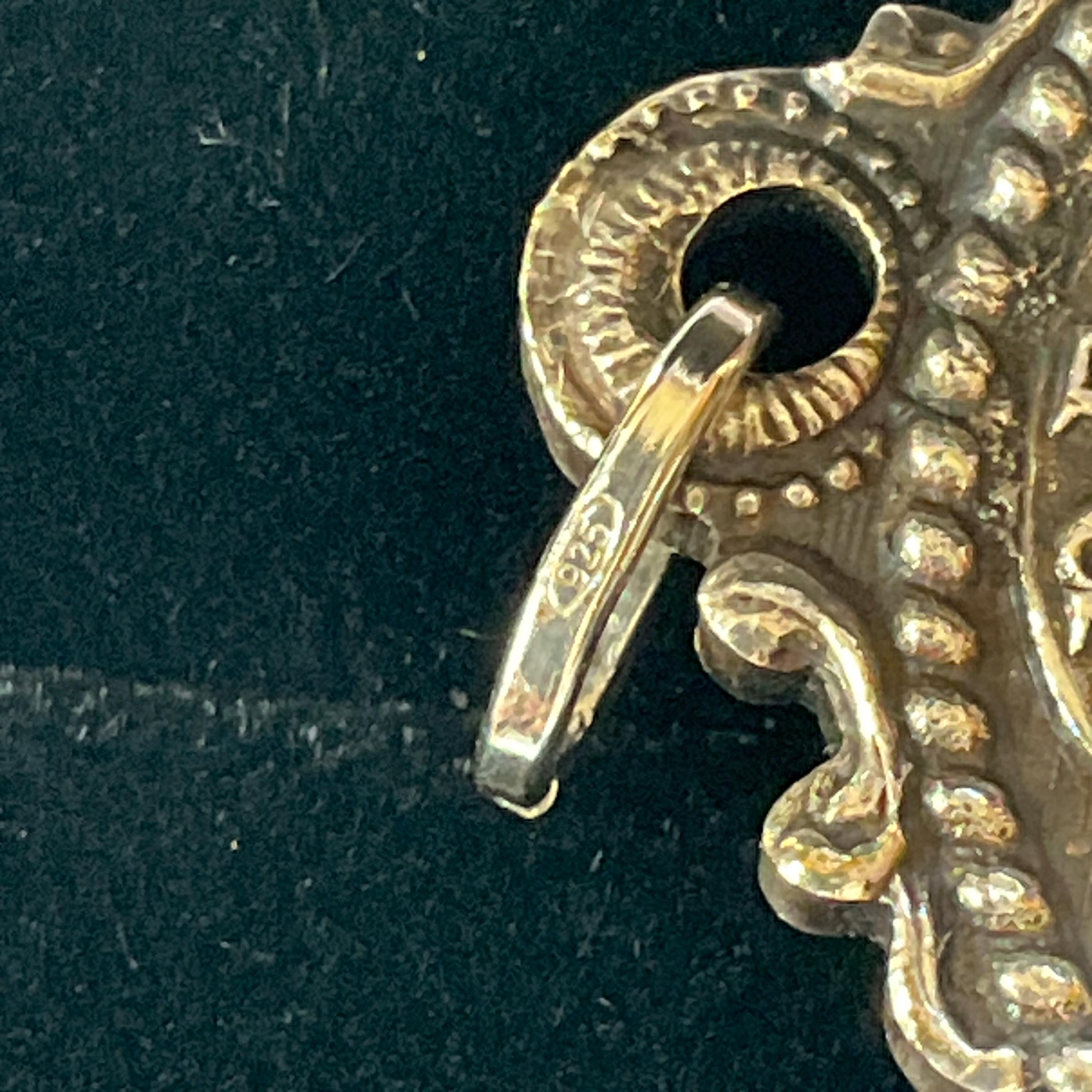 Pendentif Médaille Jeanne D'Arc En Argent 925/950 - Design Français Antique, Rond, Neuf Avec étiquette
