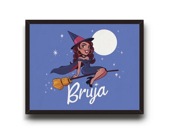 Bruja “Witch” | Bewitched inspired | Retro Art Print