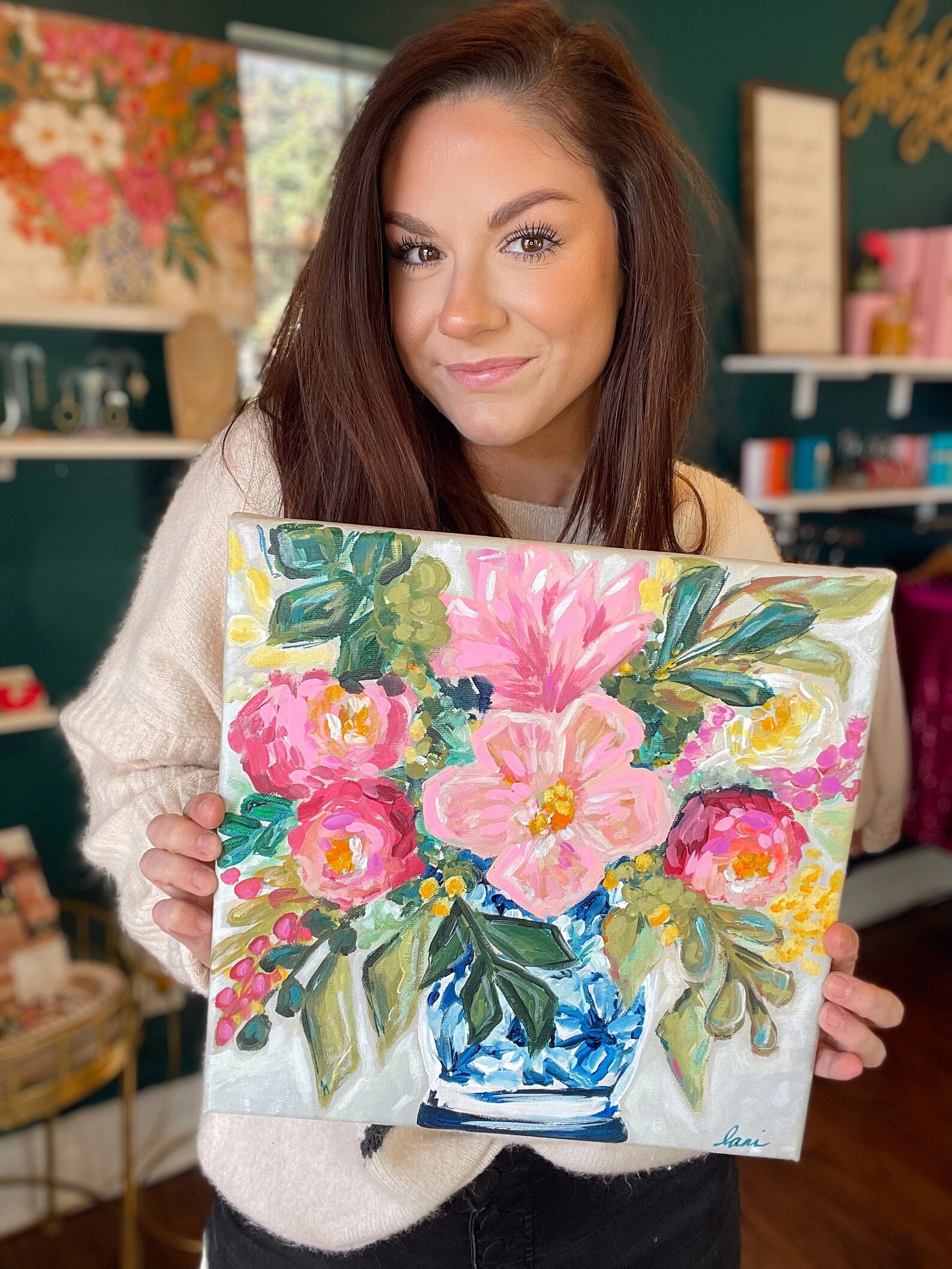 Fresh Flowers Original Painting Etsy UK