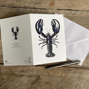 Lobster Linocut Greetings Card Art Card Any Occasion Card image 2