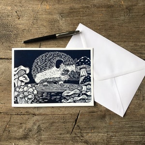 Truffle Shuffle Greetings Card Art Card Hedgehog Card image 1