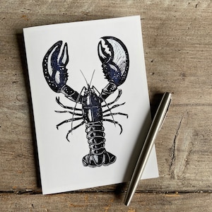 Carte de vœux Lobster Linocut | Carte d'| N’importe quelle carte d’occasion |