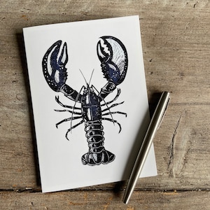 Lobster Linocut Greetings Card Art Card Any Occasion Card image 1