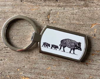 Wild Boar Keyring/Keychain