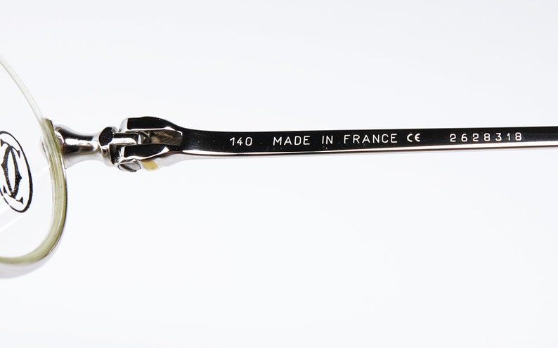 Cartier DEMI LUNE PLATINE Nylor original vintage eyeglasses made in Paris-France from '90s image 8