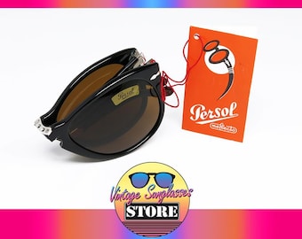 Persol RATTI 714/T col. 05 FOLDING Steve McQueen original vintage sunglasses Full Set made in Italy 1987