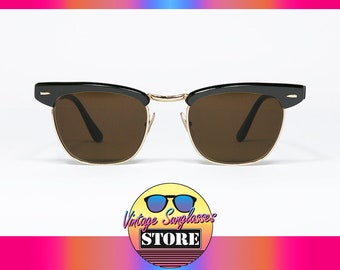 Noblesse CLUBMASTER Gold Plated vintage sunglasses made in France 1970