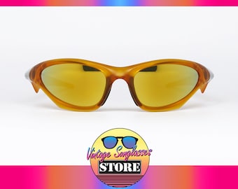 OAKLEY Scar Butterscotch 24K Gold Iridium Mirror vintage SPORT sunglasses original made in U.S.A. 2001