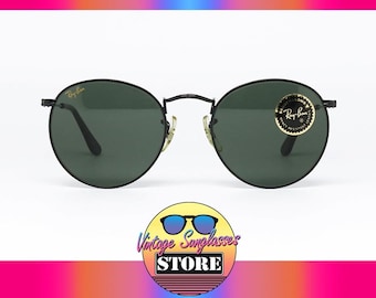 Ray Ban W0604 ROUND METAL Bausch & Lomb original vintage sunglasses made in U.S.A. 1993