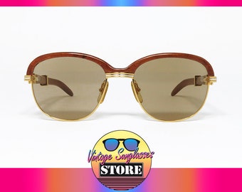 Cartier MALMAISON BUBINGA original vintage sunglasses made in Paris-France from '80s