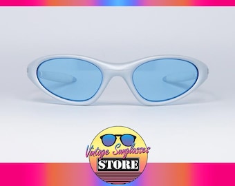 OAKLEY Minute PEARL BLUE original vintage Sport sunglasses made in U.S.A. 2000