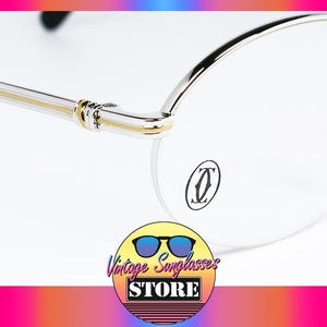 Cartier MANHATTAN T8100233 PLATINE Nylor original vintage eyeglasses made in Paris-France from '90s