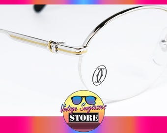 Cartier MANHATTAN T8100233 PLATINE Nylor original vintage eyeglasses made in Paris-France from '90s