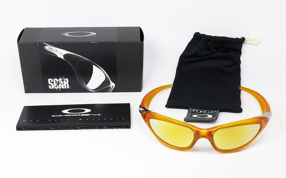 OAKLEY Scar Butterscotch 24K Gold Iridium Mirror Vintage OAKLEY Scar Butterscotch 24K Gold Iridium Mirror Vintage