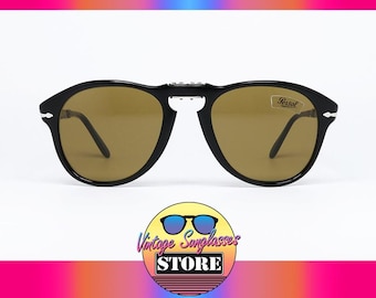 Persol RATTI 714/T col. 05 FOLDING Steve McQueen original vintage sunglasses Full Set made in Italy 1986
