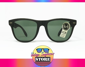 Gafas de sol vintage Ray Ban WAYFARER II Folding Bausch & Lomb BL, accesorios fabricados en Francia