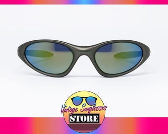 OAKLEY Minute Gen2 04-501 FMJ Gunmetal EMERALD original vintage Sport sunglasses made in U.S.A. 1998