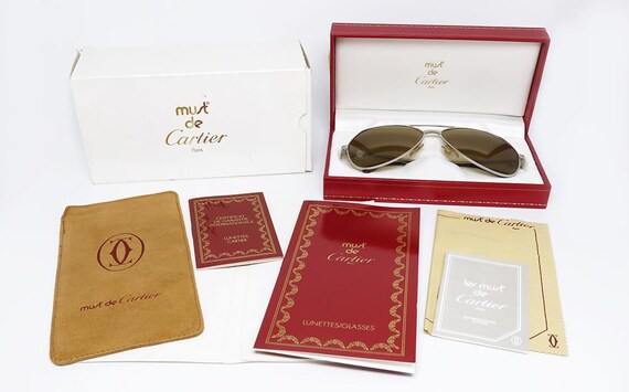 Cartier red sunglasses box with white sleeve and gold logo Cartier Panthere CT0473S 002 Sunglasses Gold Frame Red Flash  main image 2